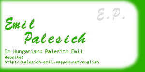 emil palesich business card